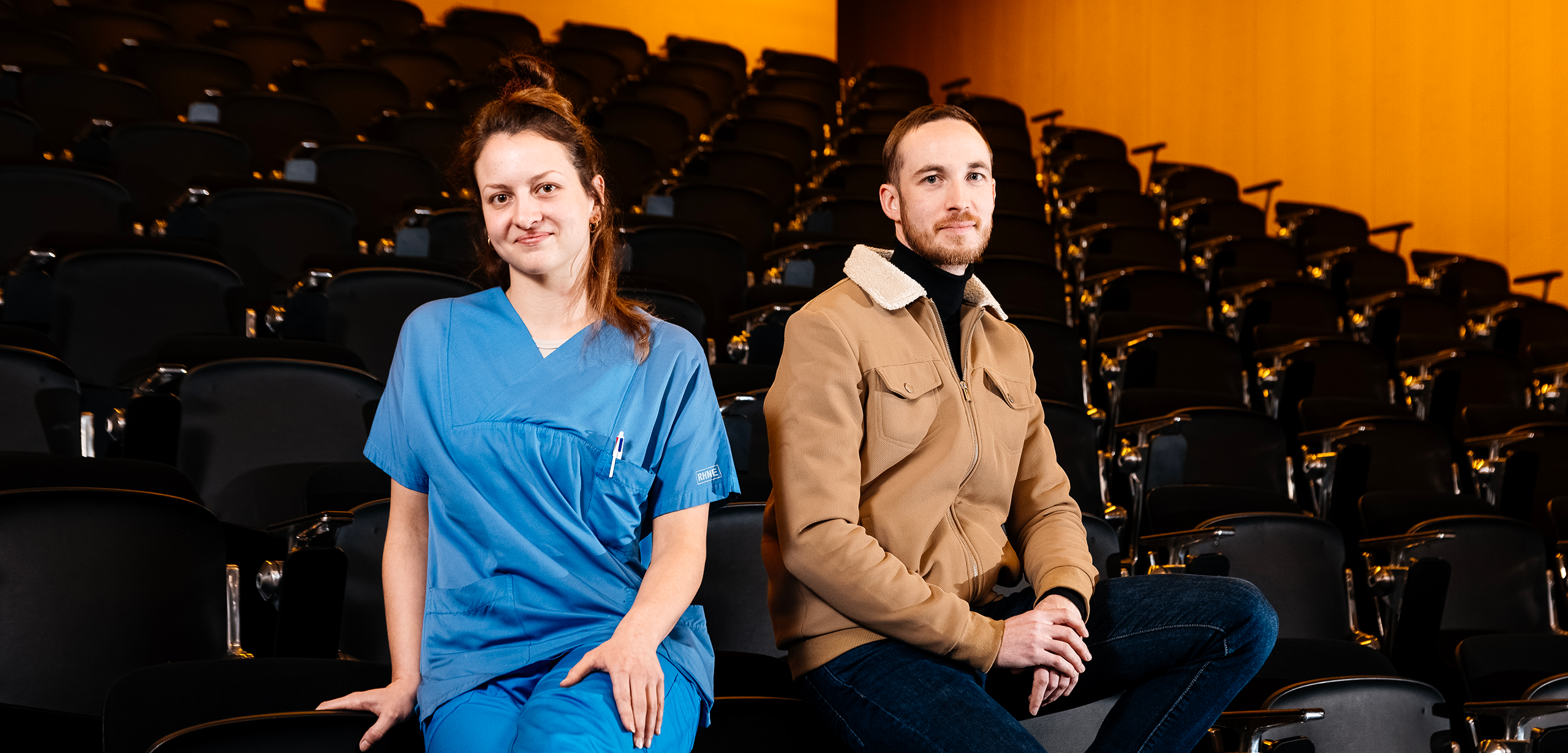 Laura Löbl, diététicienne au RHNE, et Gaël Hauser, responsable de la chimie clinique au laboratoire Admed